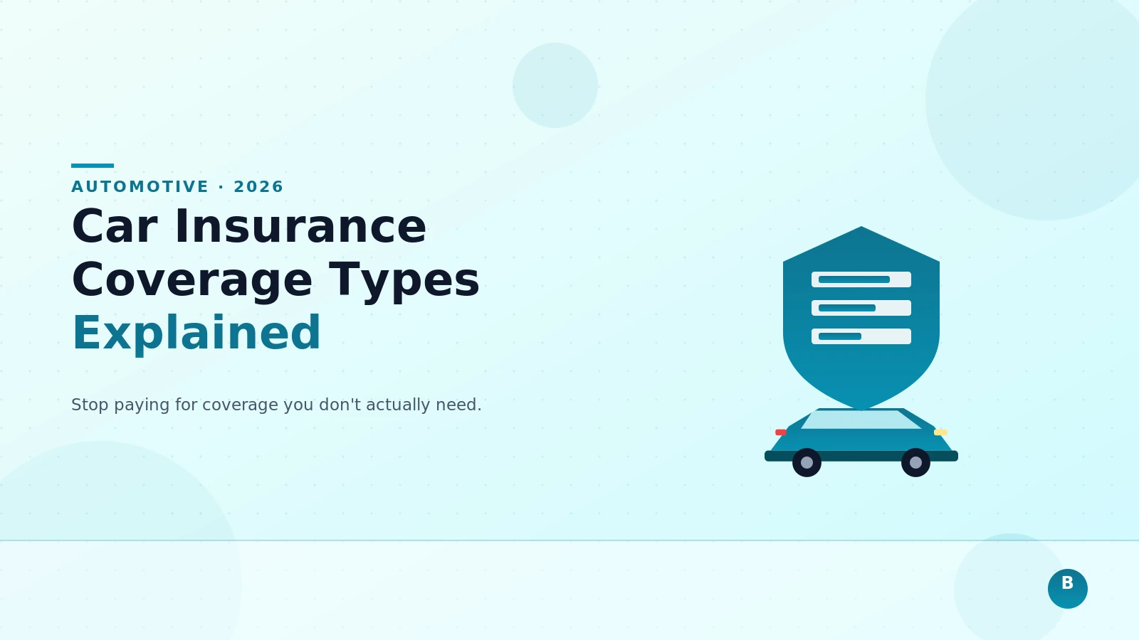 Car Insurance Coverage Types Explained (So You Stop Overpaying)
