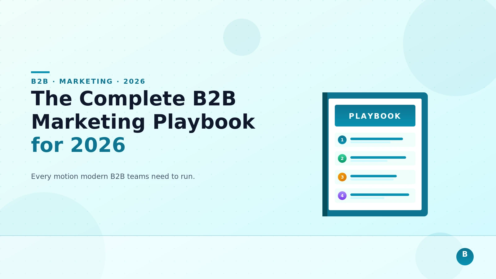 The Complete B2B Marketing Playbook for 2026