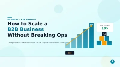 How to Scale a B2B Business Without Breaking Your Operations